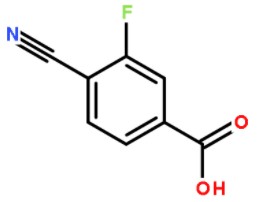 4-氰基-3-氟苯甲酸分子式结构图